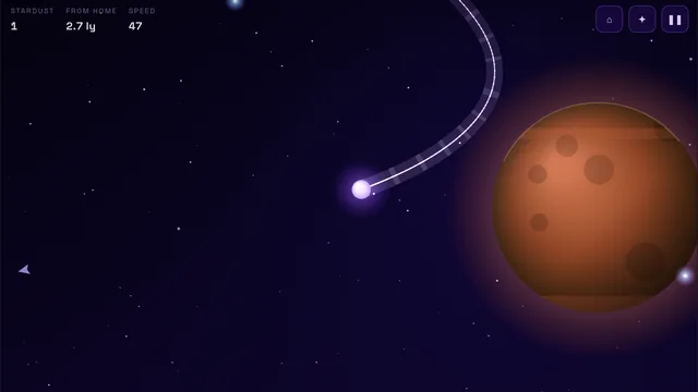 Blitzy's World — A glowing orb cruising an endless universe