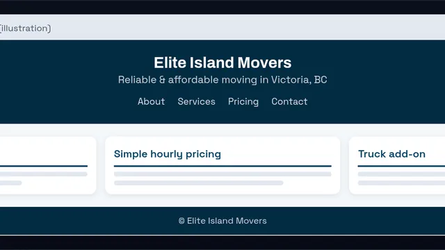 Elite Island Movers — One-page site for a local moving company